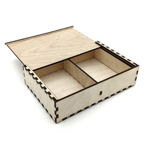 File di taglio laser SVG Scatola per carte da gioco, Porta carte da gioco, Scatola per carte da gioco in legno, File porta carte da gioco, Porta carte a doppio mazzo, File DXF