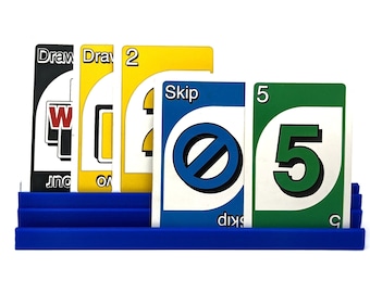 3D Printed Double Row Game Card Holder, Kids & Adults