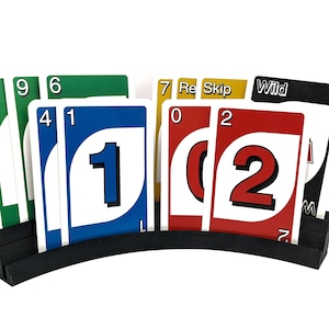 DIGITALE STL-DATEI Zweireihiger Spielkartenhalter, zweireihig gebogener Kartenhalter, Spielkartenhalter, 3D gedruckter Kartenspielhalter