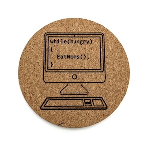 Programvaruingenjör-underlägg, Ät Noms - Dryckesglas, Kodningshumor, Datavetenskapsgåva, Programmerare-gåva, Datorprogrammerare-glas