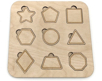 Laser Cut Shape Puzzle Template, Glowforge SVG File (Digital Download)