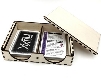 Wooden Draw and Discard Card Holder, Game Card Organizer