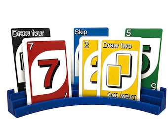 Double Row Curved 3D Printed Game Card Holder