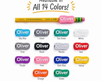 Personalized Pencil Topper, Custom Name Pencil Accessory, 3D Printed Personalized Charm