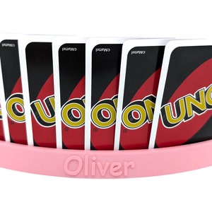 Porta cartas de juego personalizado, Porta cartas curvo personalizado, Porta cartas para juegos de naipes, Porta cartas para juegos impreso en 3D, Estante para naipes