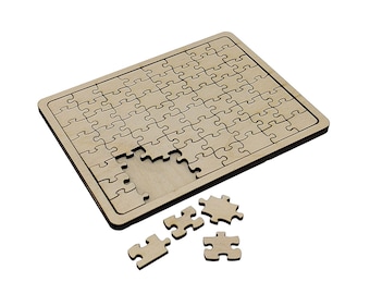 DIGITAL FILE Puzzle Template with Building Tray, Laser Cut File SVG, Beamo File, Glowforge File, Laser Cut Template, Laser Project