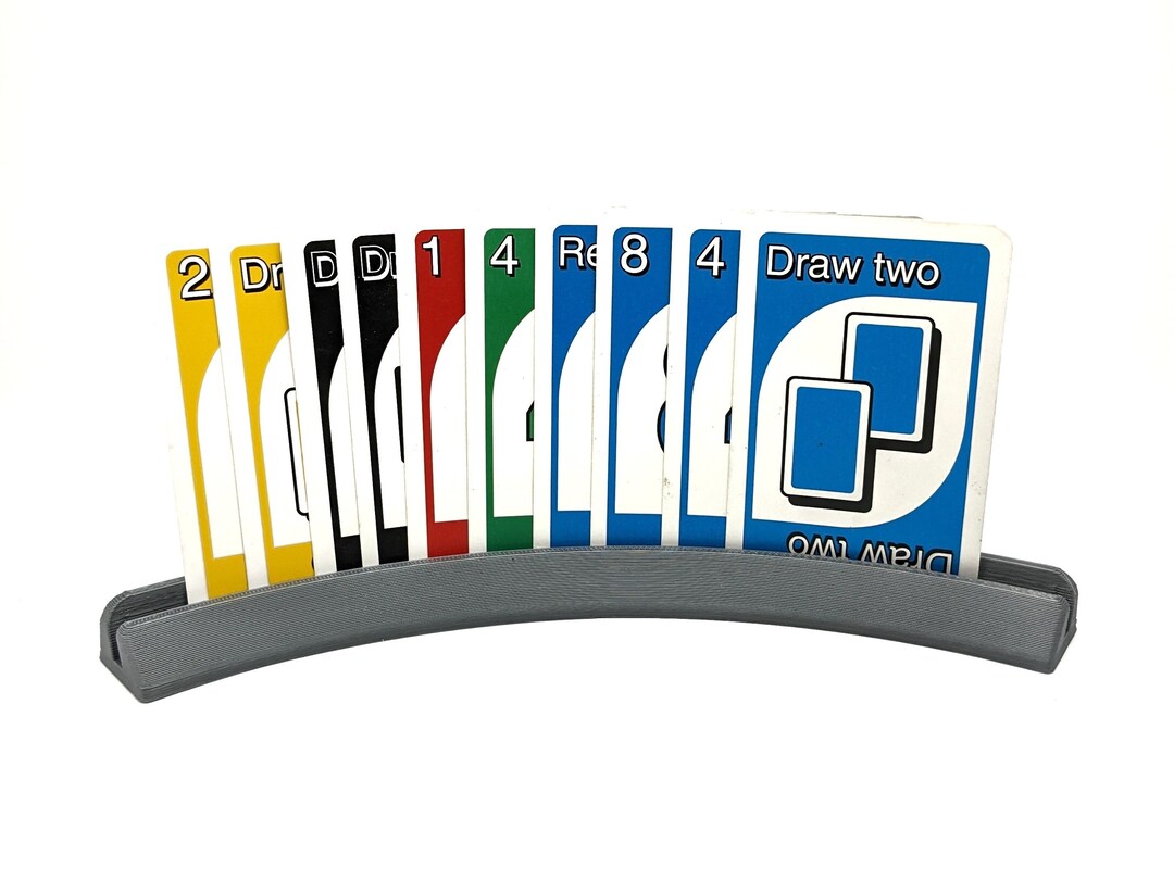 Game Card Holder, Curved Card Holder, Playing Card Game Holder, 3D