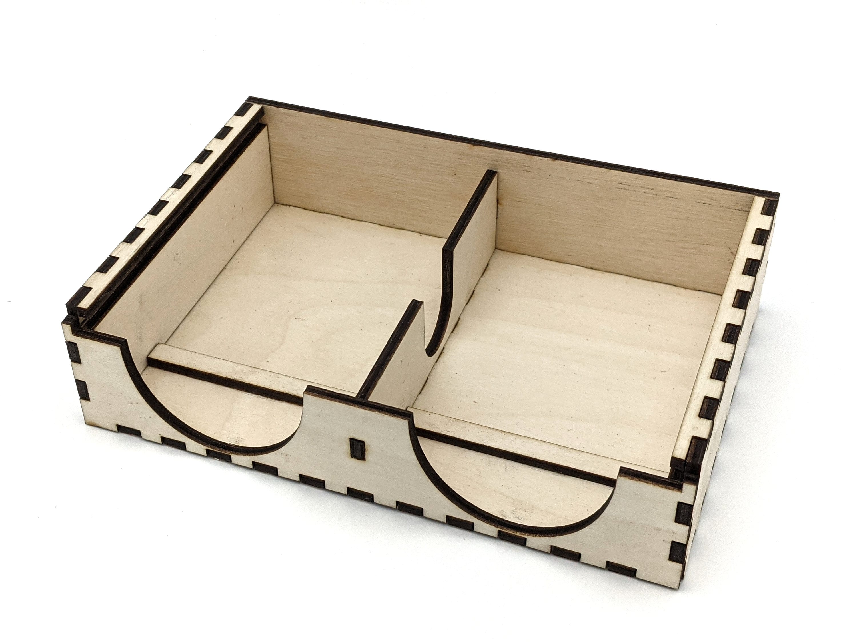 Laser SVG Cut File Draw and Discard Box, PNG Playing Card Holder, Deal ...