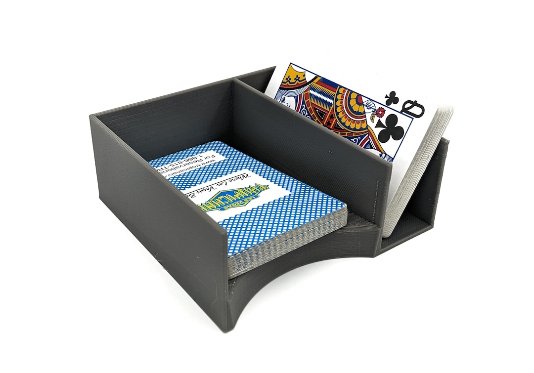 DIGITAL STL FILE Deal and Discard Game Card Deck Holder, Deck Card Holder, Playing Card Game