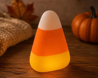 3D Printed Candy Corn Lamp, Halloween Light Up Decor