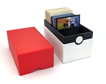 Pokeball Pokemon Card Deck Box, Triple Deck Storage