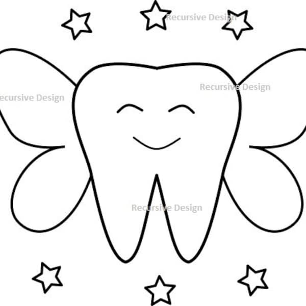 Tooth Fairy SVG, Tooth SVG, Tooth Fairy PNG File, Cricut Cut File Bundle, Beamo File, Glowforge File, Tooth Png