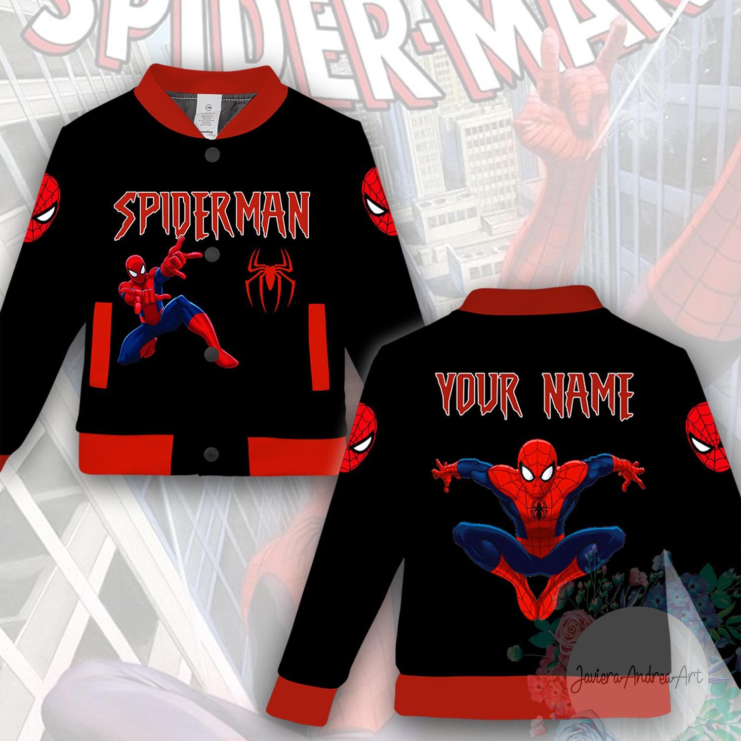 Discover Personalized Spiderman Jacket, Kids Varsity Jacket, Spiderman Baseball Jacket