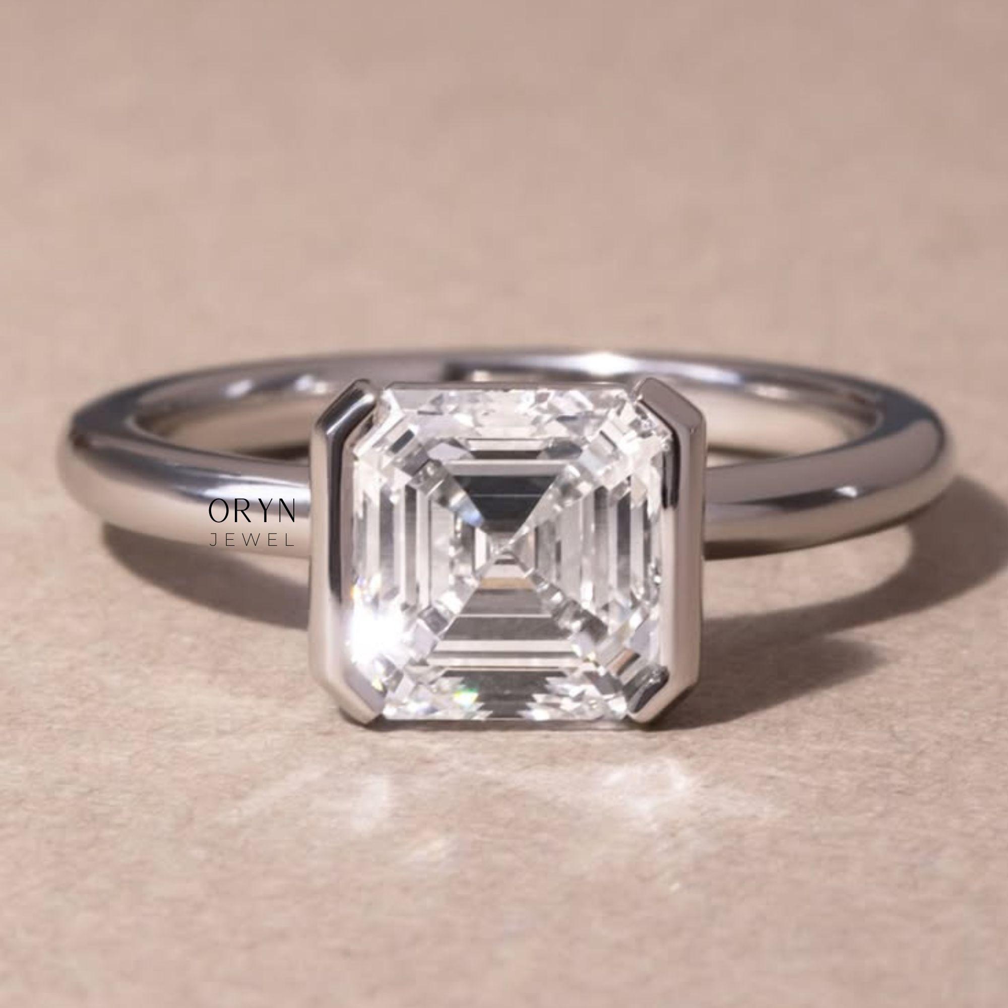 50 Brilliant Asscher Cut Vintage Top AAAAA CZ 5x5 mm