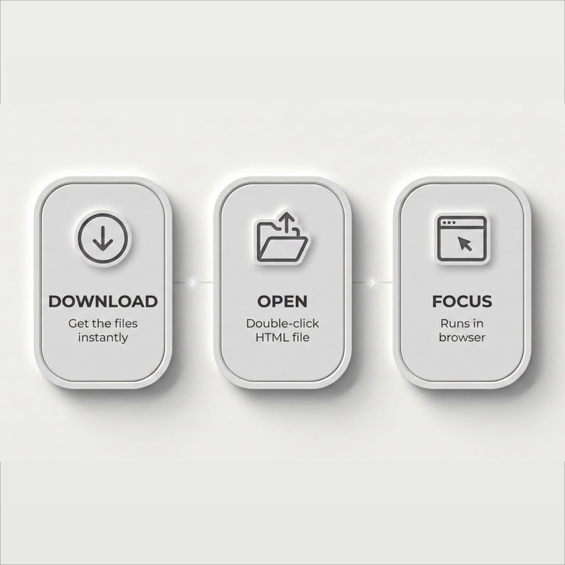 Monochrome Minimalist Pomodoro Timer for Personal Use | Swiss Design ...