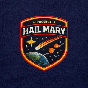 Project Hail Mary Embroidery Design Space Mission Patch Machine Stitch File