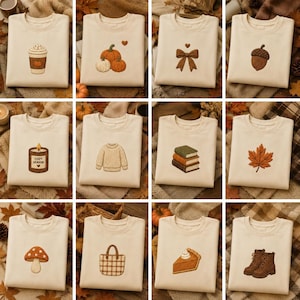 Gemütliches Herbst-Bundle Stickerei Kollektion Saisonales Cottagecore Ernte Kürbis Motive Bild 2