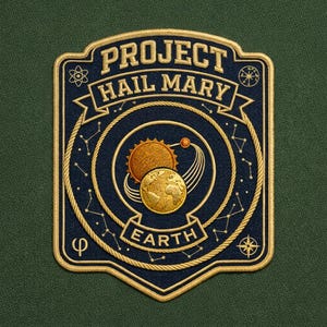 Project Hail Mary Earth Embroidery Design Space Patch Machine Stitch File