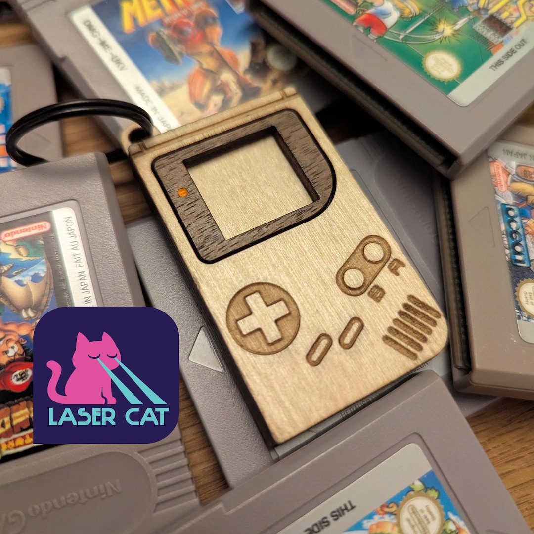 Laser-cut Retro Game Boy Keychain - Etsy