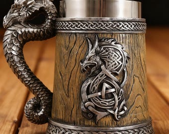 Viking Tankard Medieval Stein | Renaissance Drinking Cup Gift for Men