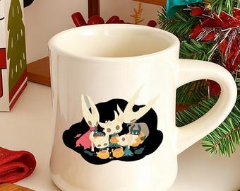 Taza de Hollow Knight, taza de café para gamers, taza de cerámica de videojuegos indie, regalo de videojuegos para él o ella, taza con diseño de fan art de Bug Knight, regalos de Navidad