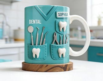 Personalized Dentist Mug – Doctor Coat Design, Medical Gift