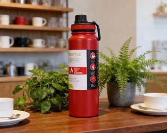 消火器型ウォーターボトル - 断熱ステンレス製フラスコ、消防士へのギフト