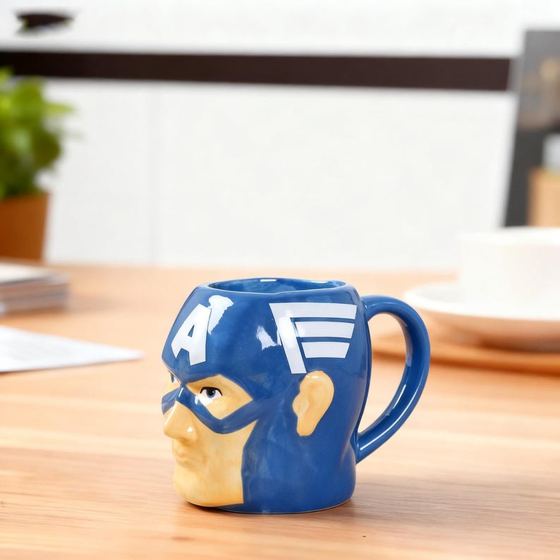 Marvel Deadpool Ceramic Mug, Superhero Gift Captain America