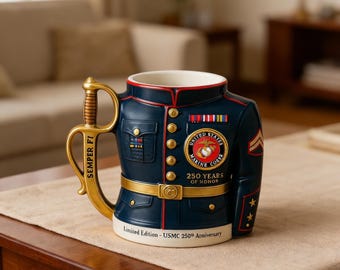 Taza del 250.º aniversario del Cuerpo de Marines de los Estados Unidos / Regalo conmemorativo del 250.º aniversario del Cuerpo de Marines de los Estados Unidos