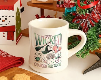 Taza de café con el musical Wicked Broadway, regalo para fanáticos del teatro