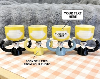 Custom Champion Trophy Mug | Handmade Ceramic, Personalized Text Gift for Teacher & Mentor