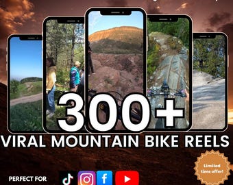300+ Mountain Bike Reels Pack | Viral Adventure Videos (Digital Download)