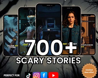 Plus de 700 bobines d'histoires d'horreur virales pour TikTok, Instagram, YouTube (téléchargement numérique)