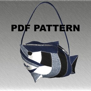 Shark Purse PDF Pattern, Animal Handbag Template, Leather Bag Pattern, Instant Download