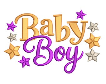 Baby Boy Stars – Cute Nursery Embroidery Design