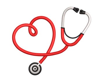 Heart Stethoscope – Nurse Love Embroidery Design