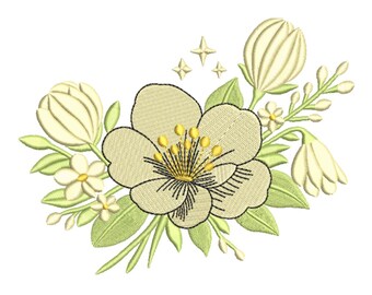 Botanisches Stickmuster für die Stickmaschine – Stickdatei