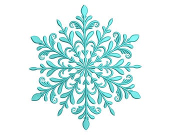 Copo de nieve – Diseño de bordado botánico invernal