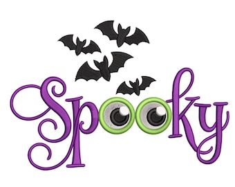 Spooky Bats & Eyes – Cute Halloween Embroidery File