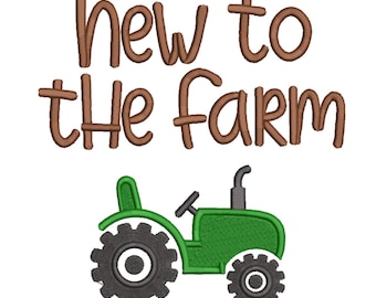 New to the Farm Tractor Embroidery Design-Embroidery Machine File