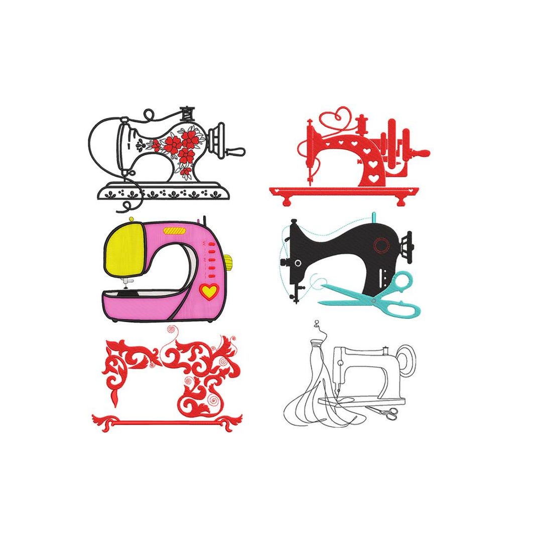 Sewing Machine Custom Design Sewing Machine Embroidery Design Set | 6 Crafting Machine Embroidery ...