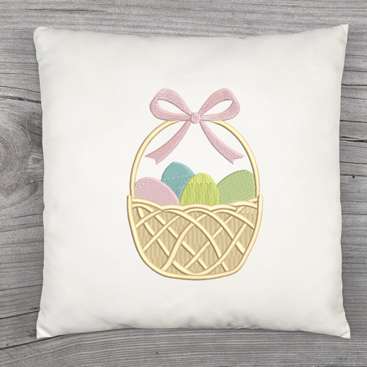 Easter Basket & Eggs Embroidery–"cute'' Spring Embroidery File - Etsy