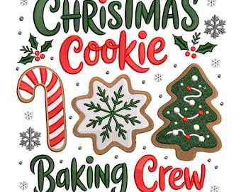 Christmas Cookie Baking Crew – Festive Holiday Embroidery Design
