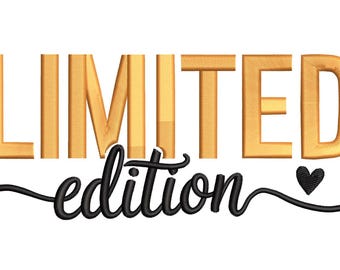 Limited Edition – Bold Text Embroidery Design
