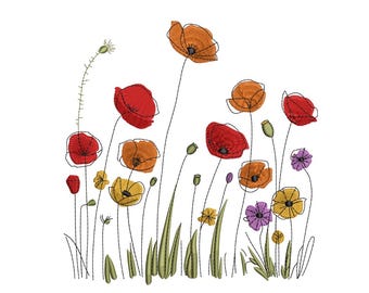 Wildflower Meadow – Floral Embroidery Design
