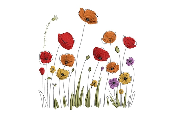 Wildflower Meadow – Floral Embroidery Design
