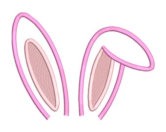 Pink Bunny Ears Embroidery design – "Cute" Kids Embroidery  file