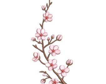 Cherry Blossom Branch Embroidery Design-Embroidery Machine File
