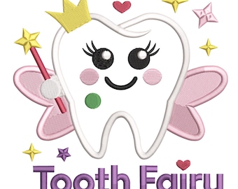 Tooth Fairy – Cute Kids Embroidery Design