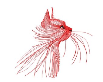 Cat Machine Embroidery Design